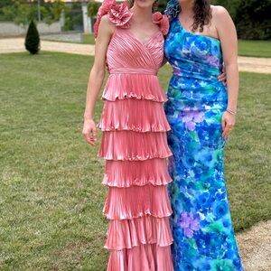 Elegant Pink Ruffled Dress